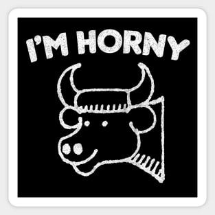 I'm Horny - Funnytee Quote Design Sticker